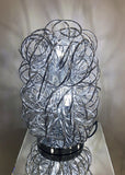 Silver Swirl Metal Wire LED Medium Table Lamp - SHT4102